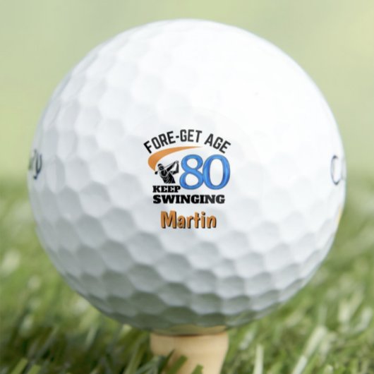 義父への80歳の誕生日プレゼント FORE-get Age ゴルフボール
