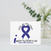 義父を支える結腸がん ポストカード (スタンド正面)