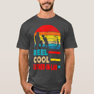 義父カッコいいリール釣り人父の日 Tシャツ
