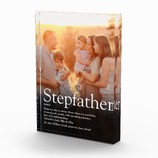 義父ステプダッド引用文モダンおもしろいクール フォトブロック (右)