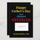 義父ハッピー父の日ギフトカードホルダー サンキューカード (正面/裏面)