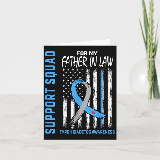 義父1型糖尿病Tシャツ フラグサポートS カード (正面)