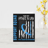 義父1型糖尿病Tシャツ フラグサポートS カード (黄色い花)