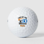 義父50歳の誕生日プレゼント 楽しい年齢を忘れる ゴルフボール (正面)