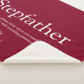 義父、義父の定義おもしろいモダンBurgundy シェルパブランケット (3/4)