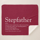 義父、義父の定義おもしろいモダンBurgundy シェルパブランケット (正面(横))