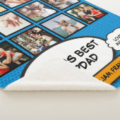 義父Stepdadフォトコラージュおもしろいブルー シェルパブランケット (3/4)