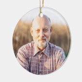 義父Stepdad定義フォトクリスマス セラミックオーナメント (左)