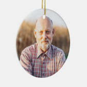 義父Stepdad定義フォトクリスマス セラミックオーナメント (右)