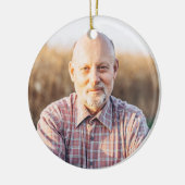 義父Stepdad定義フォトクリスマス セラミックオーナメント (左)