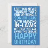 義理おもしろいハッピーバースデーカード 招待状 (正面)