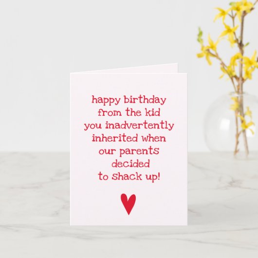 義理おもしろい又は義理の兄弟の誕生日引用文 カード (黄色い花)