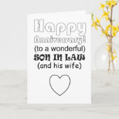 義理おもしろい娘の結婚息子 カード (黄色い花)