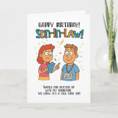 義理おもしろい息子カード – 正社員のジョーク サンキューカード (正面)