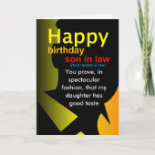 義理おもしろい生誕生日折りグリーティングカード カード (正面)