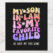 義理お気に入りのの子がこのワ与えインを飲んだ ワインラベル (シングルラベル)