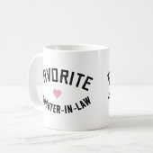 義理お気に入りの娘の家族懇親会ギフトおもしろい コーヒーマグカップ (正面左)