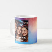 義理お気に入りの息子フォトメッセージモダン002 コーヒーマグカップ (正面左)