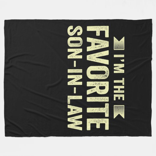 義理のお気に入りの息子で家族のおもしろいユーモアの息子 フリースブランケット (正面(横))