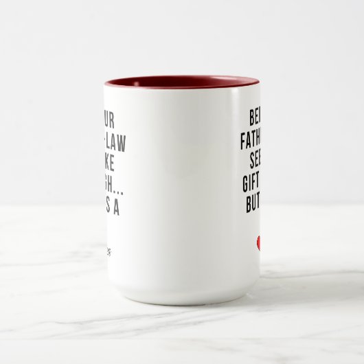 義理のお父さんだからギフトくらいだと思うよ マグカップ (中央)