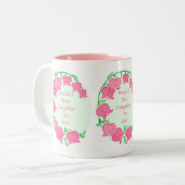 義理のピンクチューリップ娘 ツートーンマグカップ (正面左)