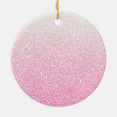 義理の世界一の娘ピンクのクリスマス セラミックオーナメント (裏面)