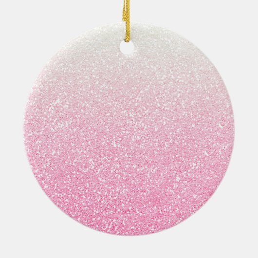 義理の世界一の娘ピンクのクリスマス セラミックオーナメント (裏面)