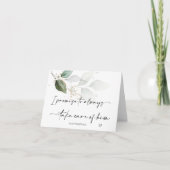 義理の両親が嫁気にに贈る結婚もの カード (正面)