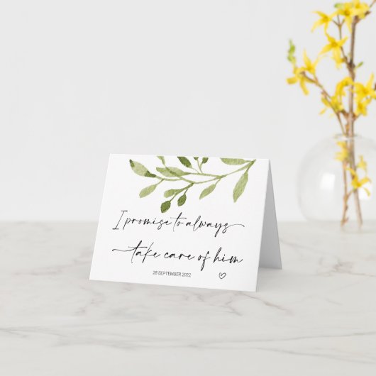 義理の両親が嫁気にに贈る結婚もの カード (黄色い花)