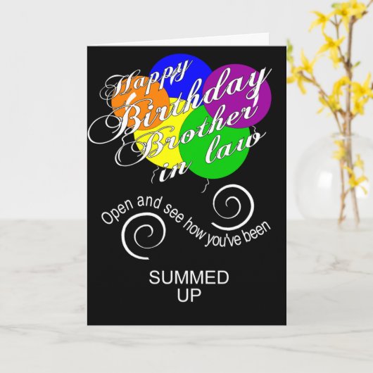 義理の兄の誕生日を要約する カード (黄色い花)