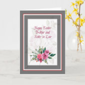 義理の兄妹のイースターカード カード (黄色い花)