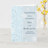 義理の兄妹結婚おめでとう カード (黄色い花)