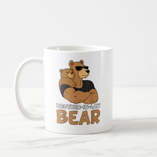 義理の兄弟がクマの子 コーヒーマグカップ (左)