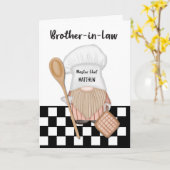 義理の兄弟が父の日をパーソナライズ格言シェフ カード (黄色い花)