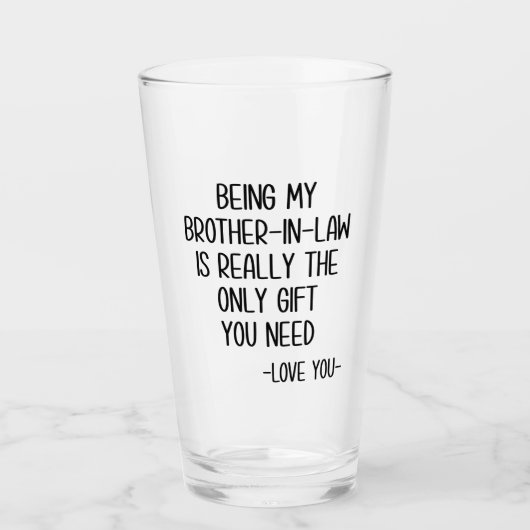 義理の兄弟だけなら本当に贈り物だ タンブラーグラス (正面)