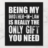 義理の兄弟でクリスマス兄弟 ワインラベル (シングルラベル)