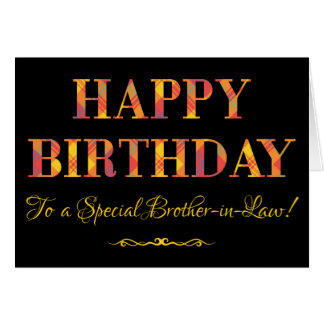 義理の兄弟のための黒い誕生日の黄色いタータンチェック