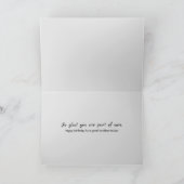 義理の兄弟のための黒い革の誕生日 カード (内部)