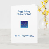 義理の兄弟のバースデー・カード カード (黄色い花)