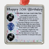 義理の兄弟の詩の第50誕生日 メタルオーナメント (正面)