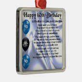 義理の兄弟の詩の第60誕生日 メタルオーナメント (右)