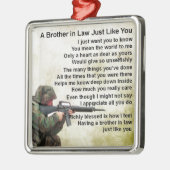 義理の兄弟の詩-兵士のデザイン メタルオーナメント (左)