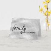 義理の兄弟の誕生日グレイ・ギンガム カード (黄色い花)