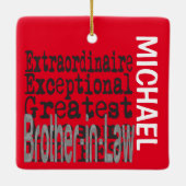 義理の兄弟の超並外カスタム セラミックオーナメント (裏面)