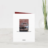 義理の兄弟の錆ついたトラックの誕生日の挨拶状 カード (裏面)