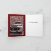 義理の兄弟の錆ついたトラックの誕生日の挨拶状 カード (内部)