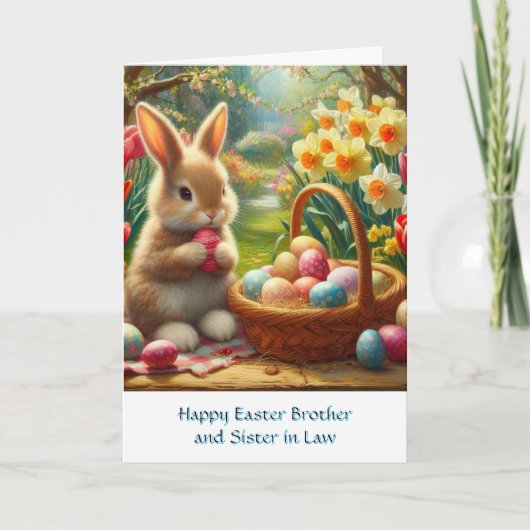 義理の兄弟/姉妹のためのイースター休暇のグリーティングカード シーズンカード (正面)