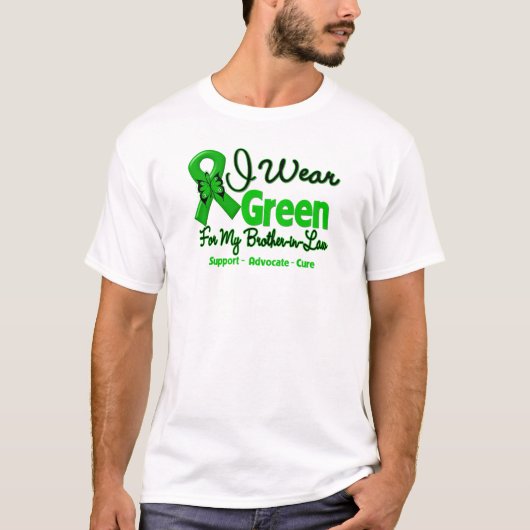 義理の兄弟 – 緑の認識度リボン Tシャツ (正面)