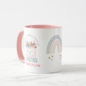 義理の妹かわいいラマあなたすごいピンク マグカップ (正面左)