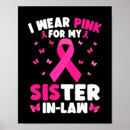 義理の妹の乳がんで衣服ピンク ポスター